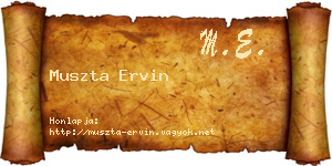 Muszta Ervin névjegykártya