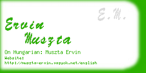 ervin muszta business card